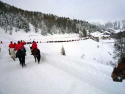 Schnee Fuchsjagd in St. Moritz